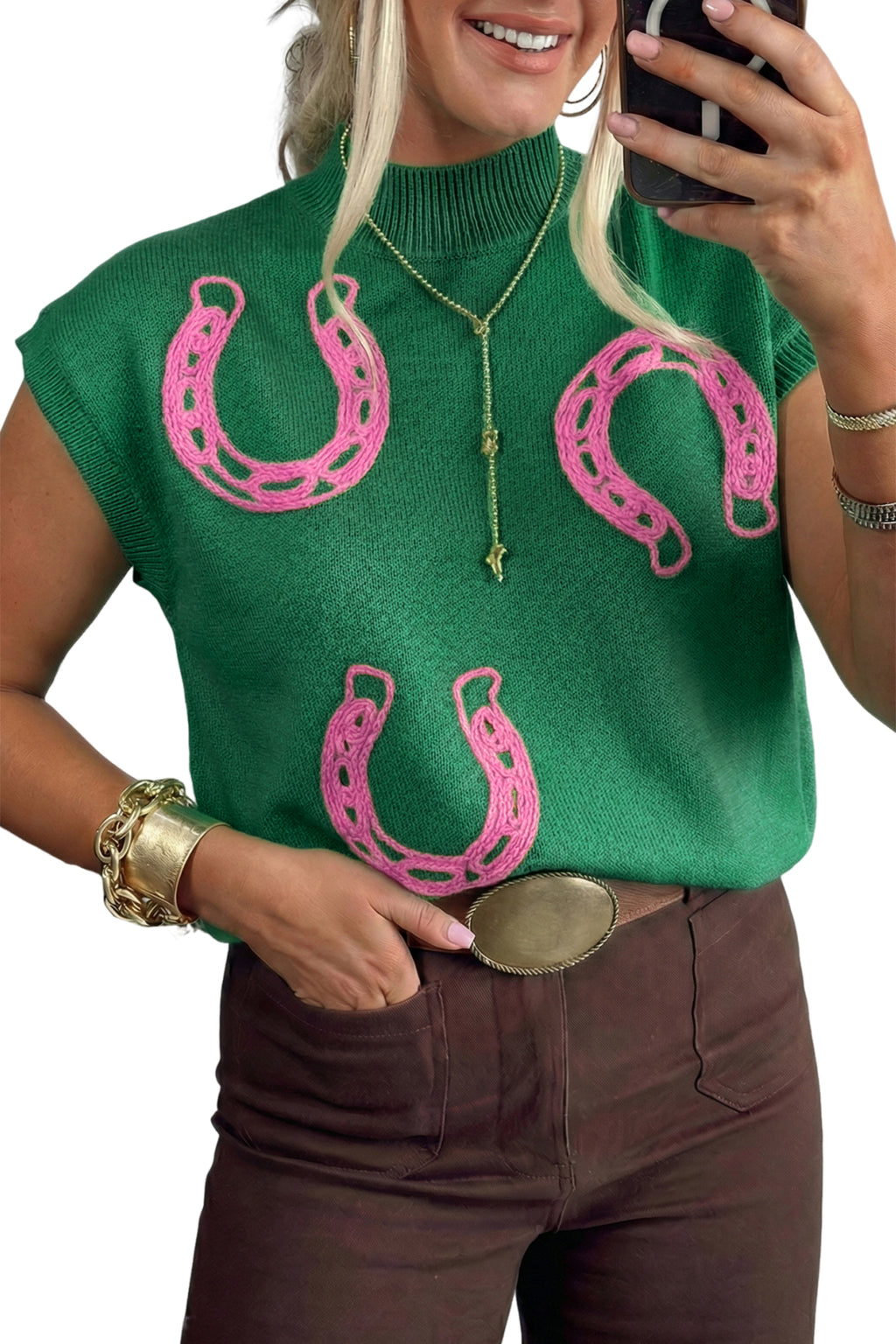 Pink Shoes Green Shirt