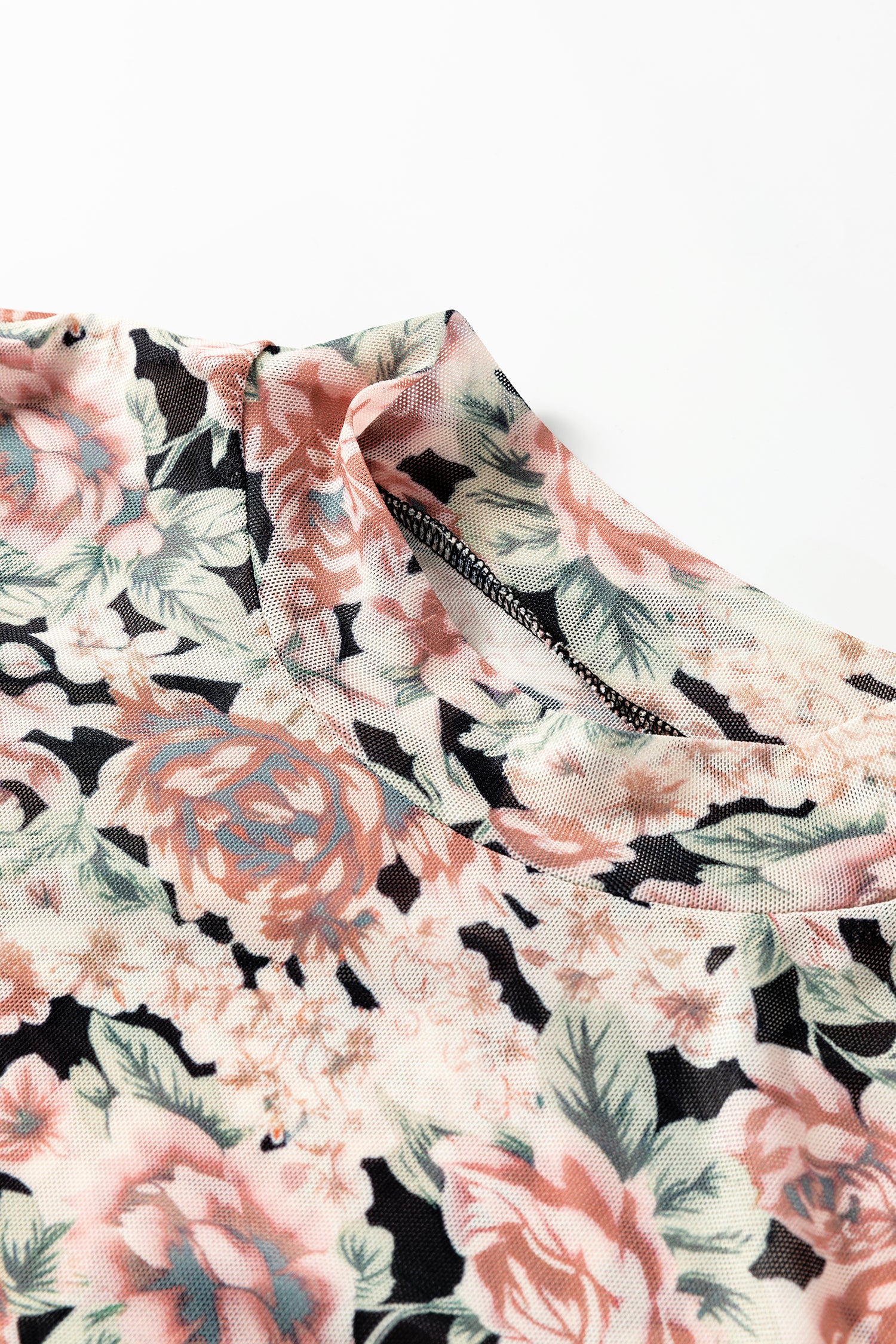 Floral Mesh Long Sleeve