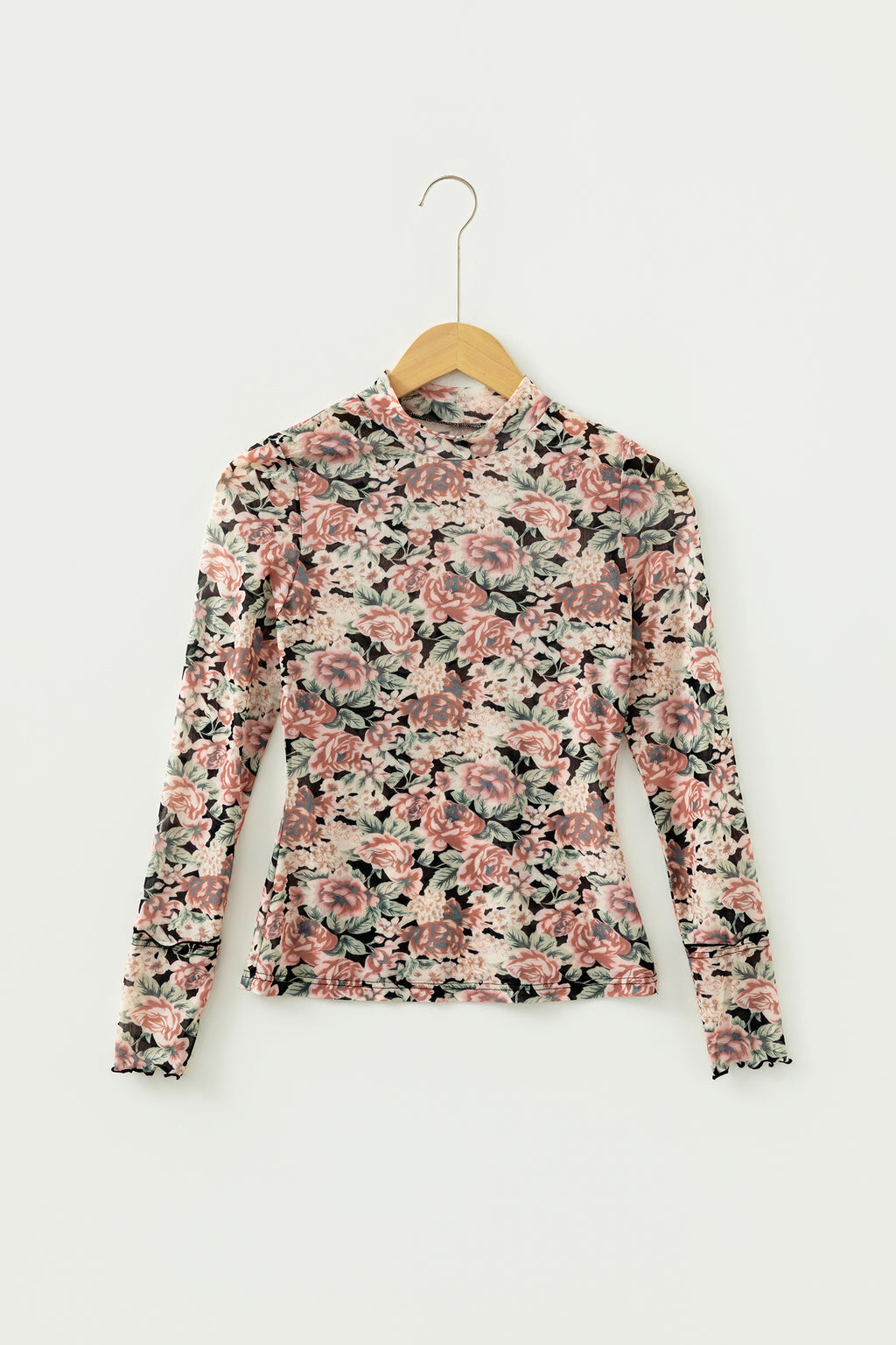 Floral Mesh Long Sleeve