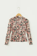 Floral Mesh Long Sleeve