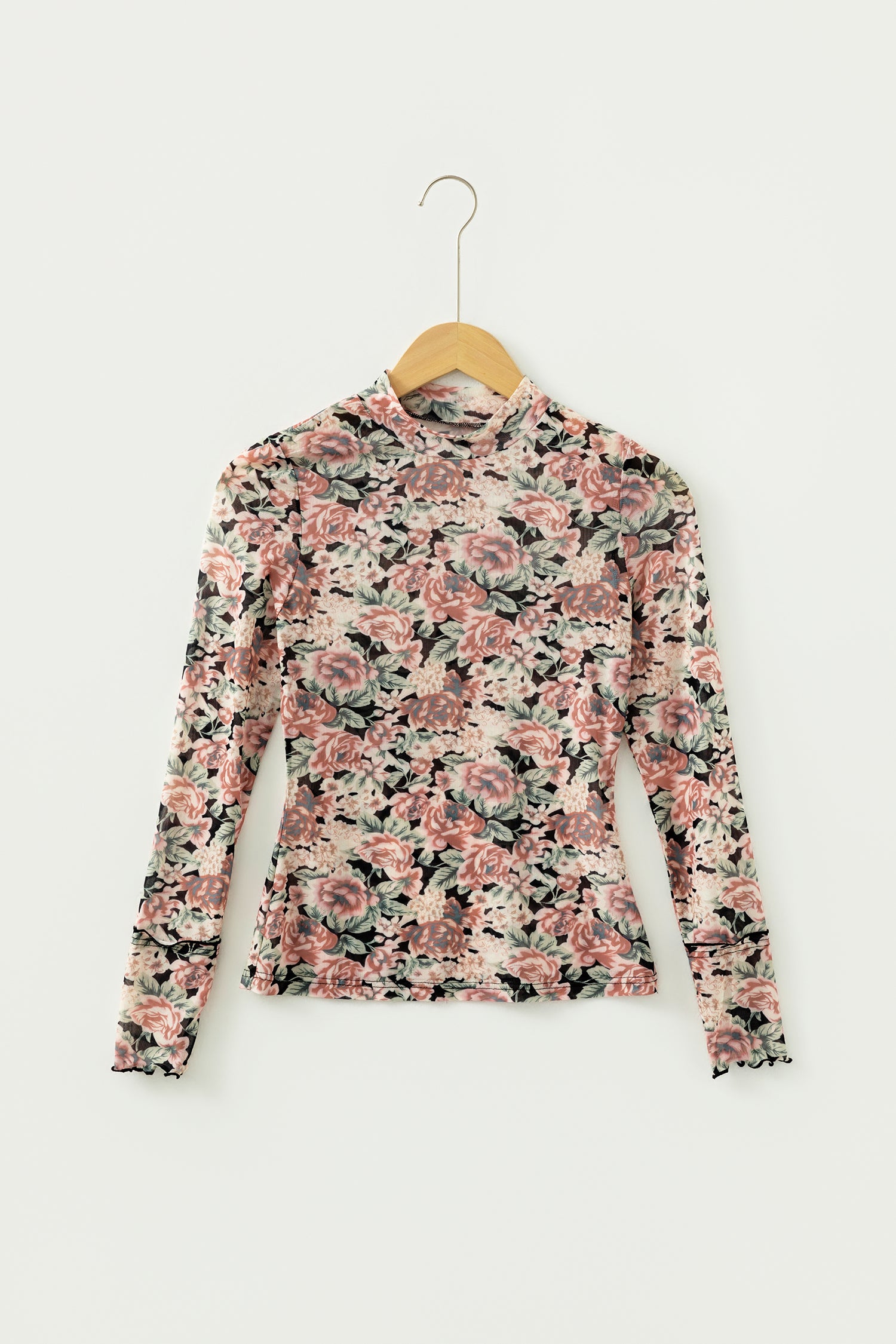 Floral Mesh Long Sleeve