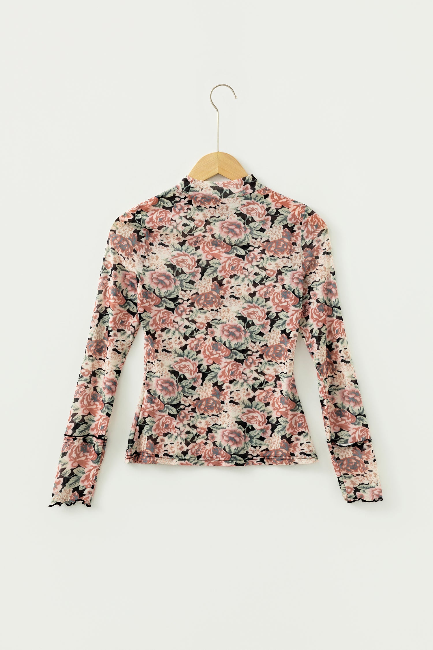 Floral Mesh Long Sleeve